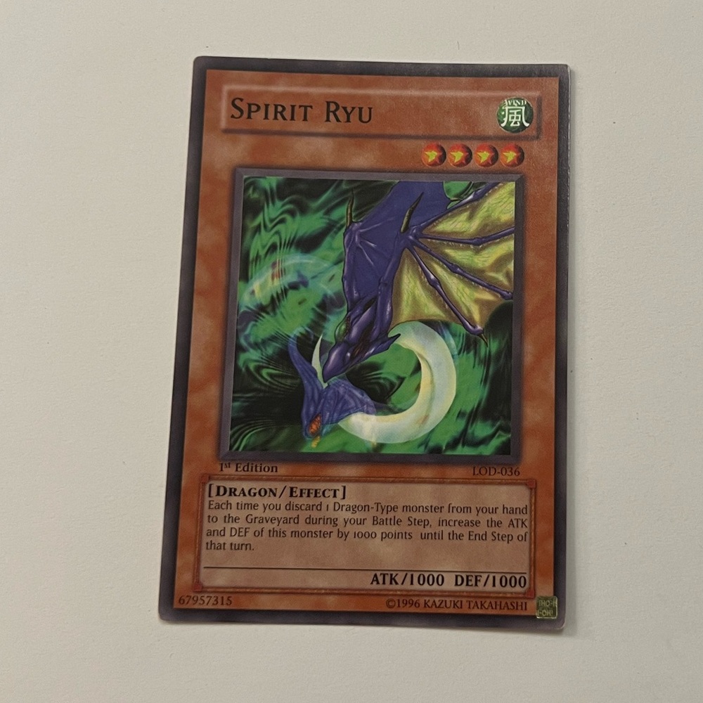 Yu-Gi-Oh 1st Edition Spirit Ryu Card